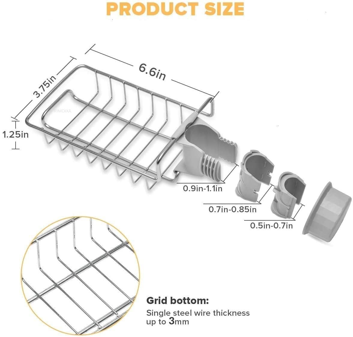 Adjustable Stainless Steel Sink Caddy